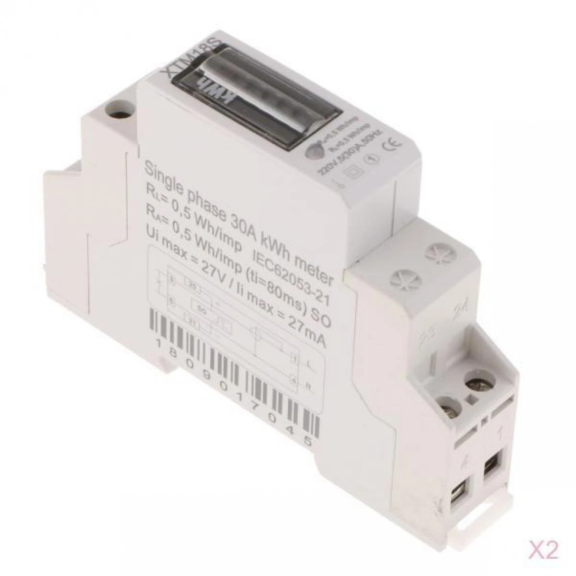 Marque Generique 2x Monophase Deux Fils Puissance KWh Sous-compteur D'Energie Montage D... 1 Marque Generique 2x Monophase Deux Fils Puissance KWh Sous-compteur D'Energie Montage D...