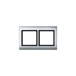 MERTEN 400260 PLAQUE DE FINITION AQUADESIGN, 2 POSTES, ALUMINIUM