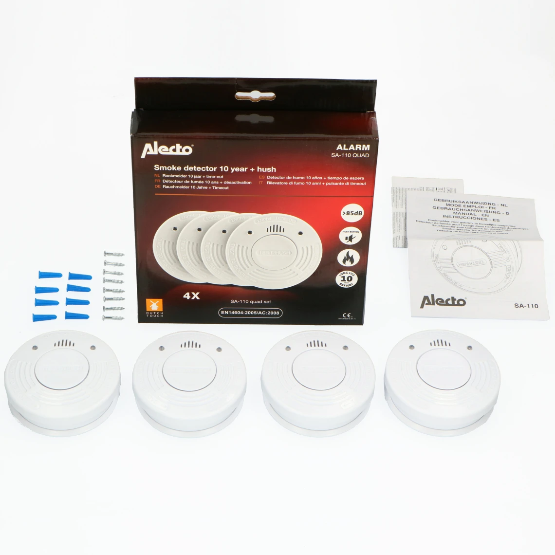 Alecto Détecteur De Fumée Avec Pile Et Capteur De 10 Ans, Pack De 4 SA-110 ... 5 Alecto Détecteur De Fumée Avec Pile Et Capteur De 10 Ans, Pack De 4 SA-110 ... – Image 5
