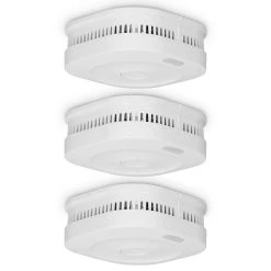 Alecto Détecteur De Fumée Inteligent Wi-Fi 10 Ans SMARTSMOKE11 3X Blanc