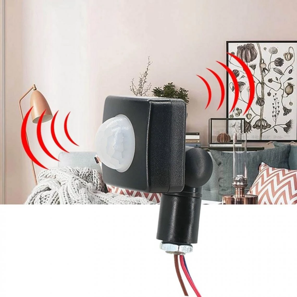 Wewoo Détecteur De Mouvement Infrarouge Automatique PIR De Mural Spotlights... 3 Wewoo Détecteur De Mouvement Infrarouge Automatique PIR De Mural Spotlights... – Image 3