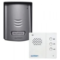 Avidsen Interphone Audio Blanc Et Platine De Rue Chromée Portier 3 Fils Avids...
