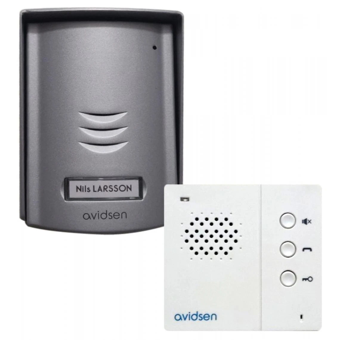 Avidsen Interphone Audio Blanc Et Platine De Rue Chromée Portier 3 Fils Avids... 1 Avidsen Interphone Audio Blanc Et Platine De Rue Chromée Portier 3 Fils Avids...