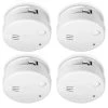 Alecto Mini Détecteur De Fumée Avec Batterie De 5 Ans, Pack De 4 SA-100 4-P...