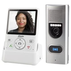 Alecto Sonnette Intercom Avec Caméra Et écran Couleurs 3.5" ADI-250 Blanc-A...