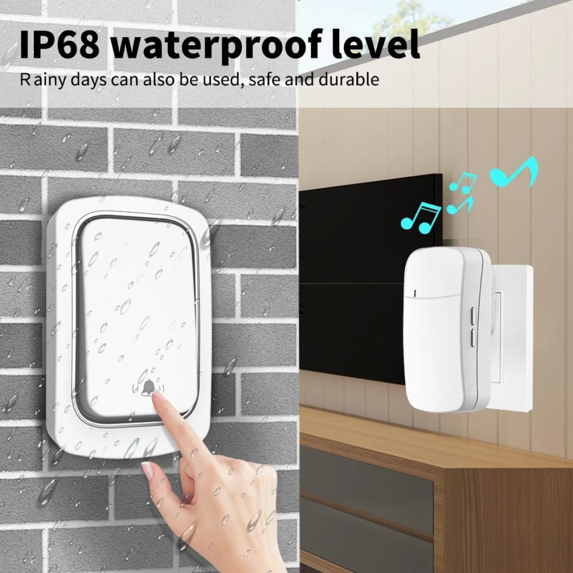 Universal Sonnettes Sans Fil, Sonnettes Automatiques à Distance, Sonnettes Inte... 3 Universal Sonnettes Sans Fil, Sonnettes Automatiques à Distance, Sonnettes Inte... – Image 3