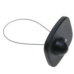 Primematik Étiquette Anti-vol Compatible EAS RF 8.2MHz 48x42mm Noir Avec Câble ...